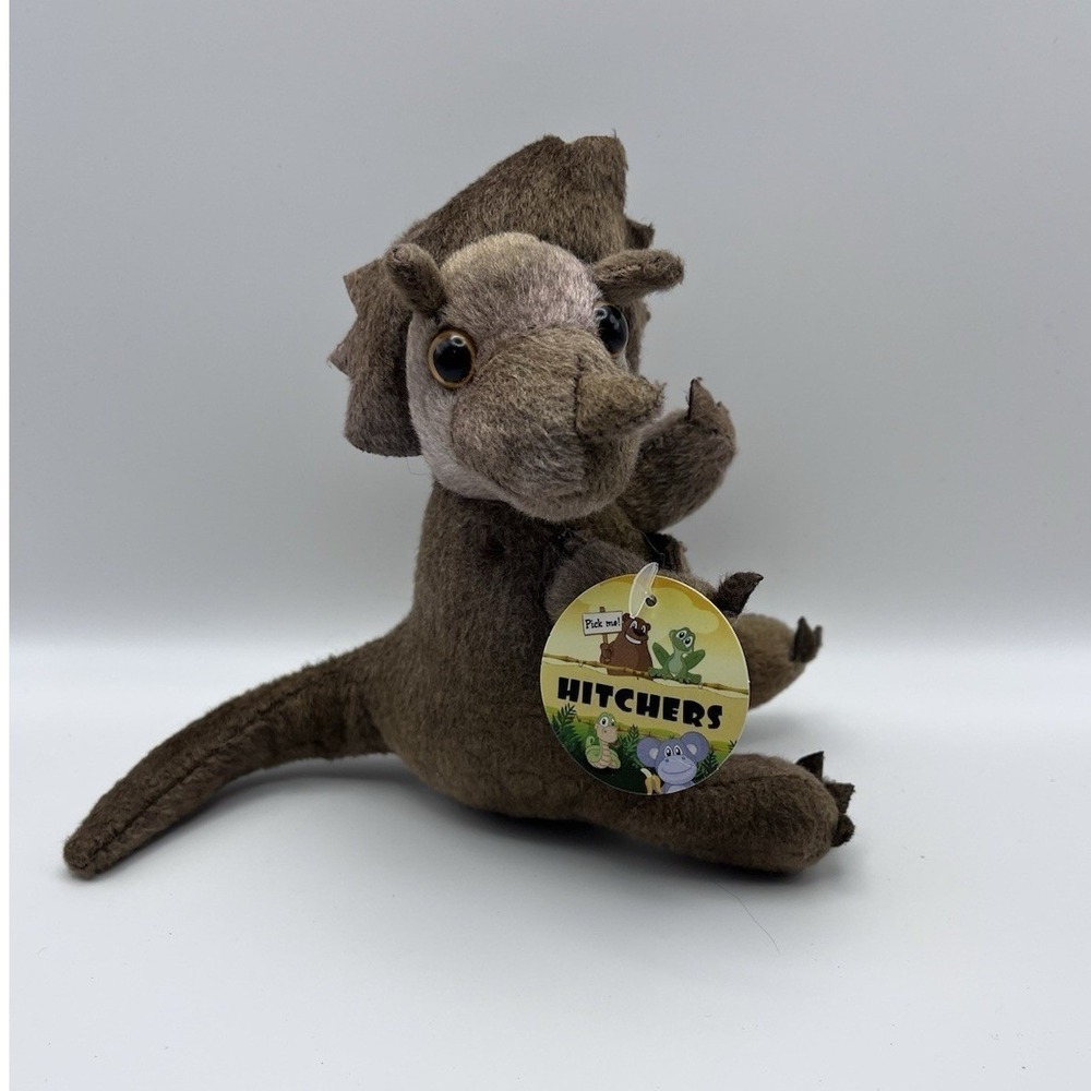 Squire Boone Village Hitchers Triceratops Dinosaur Plush 6 Inch